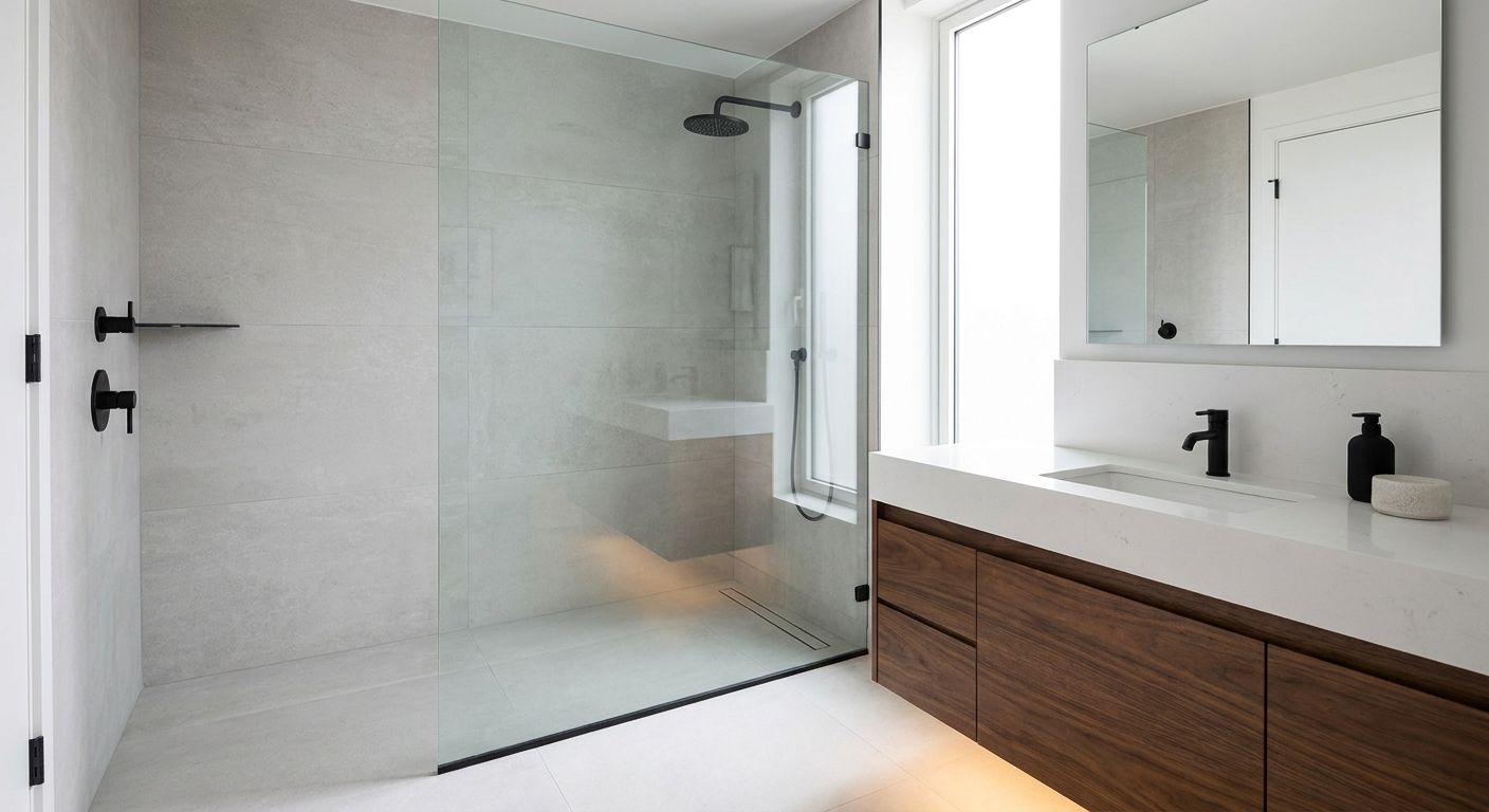 Condo bath, full waterproofing