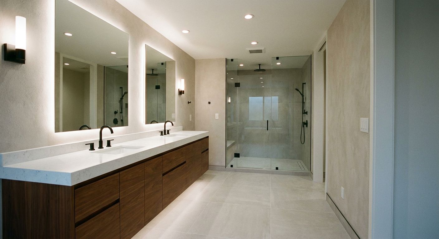 Double-vanity primary bath