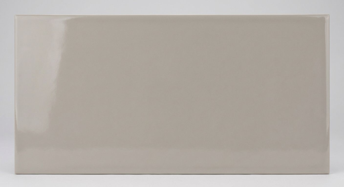 Glossy glazed ceramic tile.
